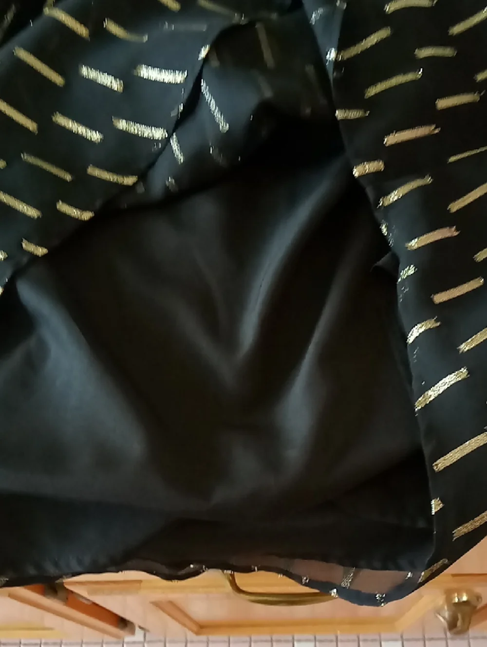 Worthington Black Sleeveless Camisole with Gold Metallic Accents - Picture 3 of 5